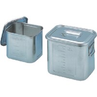 東京硝子器械 TGK 角型目盛付ポット 304製 手無 16型 419320664 1個