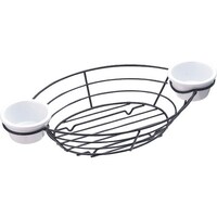 遠藤商事 TKG テーブルクラフト ワイヤー オーバルバスケット H711372BK PBS4201 1個