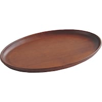 遠藤商事 TKG ヤマコー 木製カフェトレイ オーバル ブラウン PKH0301 1個