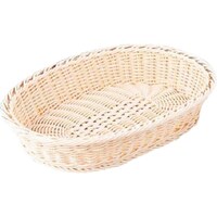 遠藤商事 TKG 萬洋 樹脂バスケット 小判 24cm 白 WBS1704 1個