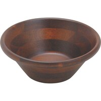 遠藤商事 TKG ヤマコー 天然木サラダボウル こげ茶 21cm PSLL904 1個