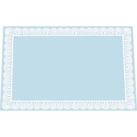 遠藤商事 TKG アーテック 無蛍光紙テーブルマットレースB ブルー TEM12(100枚入)M QMTE001 1個