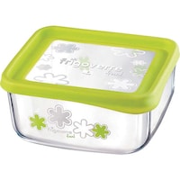 遠藤商事 TKG Bormioli Rocco(ボルミオリ・ロッコ) フリゴベール・ファン スクエア 19cm 3.88820.MV1グリーン RBR5902 1個