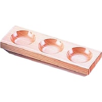 遠藤商事 TKG ヤマコー ひのき 3穴薬味皿 QYK13 1個