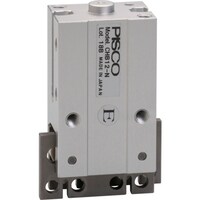 ニホンピスコ PISCO エアチャック 平行チャックマルチタイプ ボディ厚16.4mm E型止輪付 単動式 センタポート付 CHB12ENC 1個