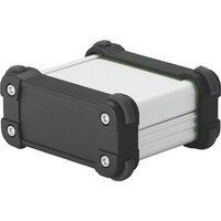 タカチ電機工業 タカチ コーナーガード付アルミケースIP65防水タイプ シルバー/ブラック EXW769SB 1台