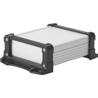 タカチ電機工業 タカチ フランジ足付アルミケース アルミパネルタイプ シルバー/ブラック EXPF201030SB 1台