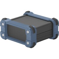 タカチ電機工業 タカチ コーナーガード付アルミケースアルミパネルタイプ ブラック/インディゴ EXP15620BI 1台