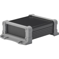 タカチ電機工業 タカチ フランジ足付アルミケース アルミパネルタイプ ブラック/グレー EXPF20619BG 1台