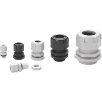 タカチ電機工業 タカチ Mネジケーブルグランド 低価格タイプ ブラック RM25L17BP 1袋(100個)