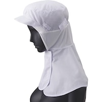 サーウ゛ォ サンペックス ロングフード 衛生帽子 ホワイト M RN6910M 1枚