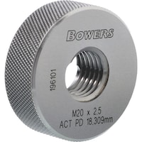 バウアーズ BOWERS バウアーズねじ寸法測定ゲージ用 設定リング M8X1.25用 THRRM8X1.25 1個
