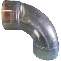 セキスイ エスロン 透明DVVU継手 90度大曲りエルボ(VULL)65 SULL65 1個