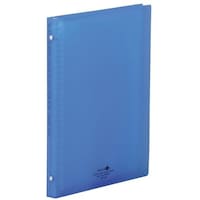 リヒトラブ LIHIT クリヤーブック<ポケット交換タイプ> 15P 青 A4 N50108 1冊