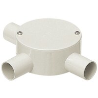 未来工業 未来 露出用丸形ボックス(平蓋) PVM223M PVM223M 1個