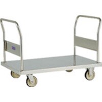 テックサス テックサス オールステンレス製運搬車 両ハンドル式ステンレス台車 SUSΦ150ウレタン車 1200×750×240mm NW1275DWH 1台