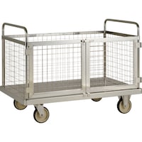 テックサス テックサス 金網付台車 1200X750 SUSφ150ウレタン車 MD1275D 1台