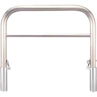 カネソウ カネソウ 車止め アーチ型 横バー付 ステンレス製 脱着式 スチール製蓋 鍵付 Yシリーズ YAW6L20DL 1本