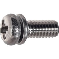 トラスコ中山 TRUSCO ナベ頭座金組込ねじ P=2 ステンレス M4×8 540本入 (ばね座金付き) ヘキサゴンパック S0150408 1袋(540本)