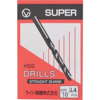 ライト精機 スーパー スーパー 袋入り鉄工ドリル 3.7mm 013102 1袋(10本)