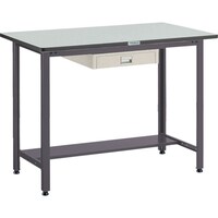トラスコ中山 TRUSCO 中荷重立作業台(500kg)HAEW型 1500X900XH885 薄型1段引出付 ダークグレー色 HAEWR1590UDC1 1台