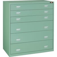 トラスコ中山 TRUSCO スリーロックワイドキャビネット 1200X650XH1300 6段 TWK1206B 1台