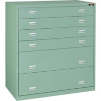 トラスコ中山 TRUSCO スリーロックワイドキャビネット 1200X650XH1300 6段 TWK1207B 1台