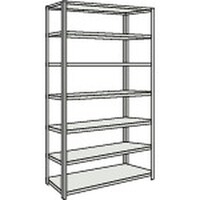 トラスコ中山 TRUSCO 軽量150型開放棚 W1200XD450XH2400 7段 TLA84S17 1台
