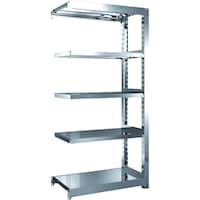 トラスコ中山 TRUSCO ステンレス製中量ボルトレス棚 SM3型 W900×D471×H1800 5段 連結 SM36355B 1台