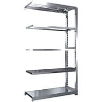 トラスコ中山 TRUSCO ステンレス製中量ボルトレス棚 SM3型 W1200×D471×H2100 5段 連結 SM37455B 1台