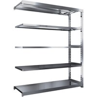 トラスコ中山 TRUSCO ステンレス製中量ボルトレス棚 SM3型 W1800×D571×H2100 5段 連結 SM37665B 1台