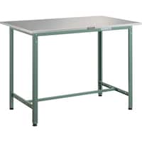 トラスコ中山 TRUSCO 軽荷重立作業台(300kg)HAE型 1200X600XH900 ステンレス張り グリーン色 HAE1260SUS 1台