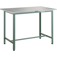 トラスコ中山 TRUSCO 軽荷重立作業台(300kg)HAE型 1500X600XH900 ステンレス張り グリーン色 HAE1560SUS 1台
