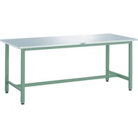 トラスコ中山 TRUSCO 軽荷重作業台(300kg)AE型 1800X600XH740 ステンレス張り グリーン色 AE1860SUS 1台