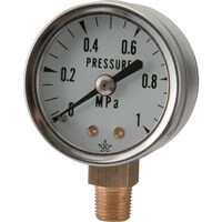 右下精器製造 右下 スター (圧力計)(A枠立型・φ40) 圧力レンジ0.0ー0.16MPa S010.16MP 1個