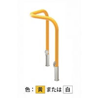 カネソウ カネソウ 車止め コーナー型 スチール製 焼付塗装 Yシリーズ YD6H5DW 1本