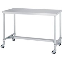 シンコー シンコー ステンレス(SUS430)作業台H枠キャスター付 φ100ウレタン車 ステンレス金具 900×750×800 WHC9075800SU100 1台