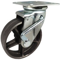 ヨドノ ヨドノ 鋳鉄車輪(ベアリングなし) プレス製自在金具 ストッパー付 車輪径150mm CAWJB150 1個