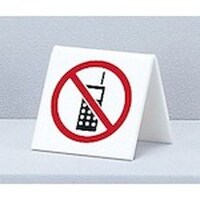 ヒカリ 光 サインプレート 携帯電話禁止マーク UP6626 1個