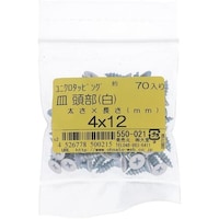 OHSATO OHSATO ユニクロ カラータッピング サラ シロ 4X12(70) 550021 1袋(70本)