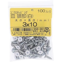 OHSATO OHSATO ユニクロカラータッピング サラ シロ3X10(100) 550001 1袋(100本)