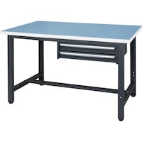 ダイシン DAISHIN ロンリューム天板作業台 天板ライトグレー色 2段引出付き WZR12752 1台