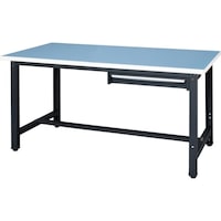 ダイシン DAISHIN ロンリューム天板作業台 天板ライトグレー色 1段引出付き WZR15751 1台