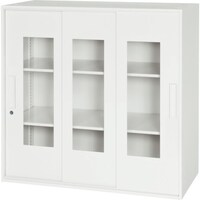 ダイシン DAISHIN 壁面収納庫窓付き3枚窓付き引戸タイプ 棚板2枚付き V94509TG 1台