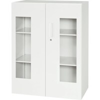 ダイシン DAISHIN 壁面収納庫窓付き両開きタイプ アクリル窓仕様 棚板2枚付き V84011HG 1台