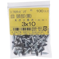 OHSATO OHSATO ユニクロカラータッピング サラ クロ 3X10(100) 550051 1袋(100本)