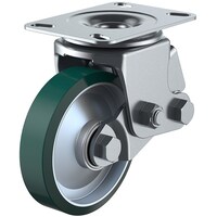 ユーエイキャスター ユーエイ プレート式 自在 クッションキャスター ウレタン 車輪径150mm SKYタイプ SKY2S型 取付寸法133×86(125×62) SKY2S150UWFA2 1個