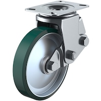 ユーエイキャスター ユーエイ プレート式 自在 クッションキャスター ウレタン 車輪径200mm SKYタイプ SKY2S型 取付寸法133×86(125×62) SKY2S200UWFA2 1個