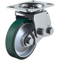 ユーエイキャスター ユーエイ プレート式 固定 クッションキャスター ウレタン 車輪径150mm SKYタイプ SKY2R型 取付寸法133×86(125×62) SKY2R150UWFA2 1個