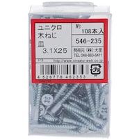 OHSATO OHSATO ユニクロ モクネジ サラ3.1X25(108) 546235 1Pk(108本)